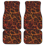 Molten Lava Print Front and Back Car Floor Mats