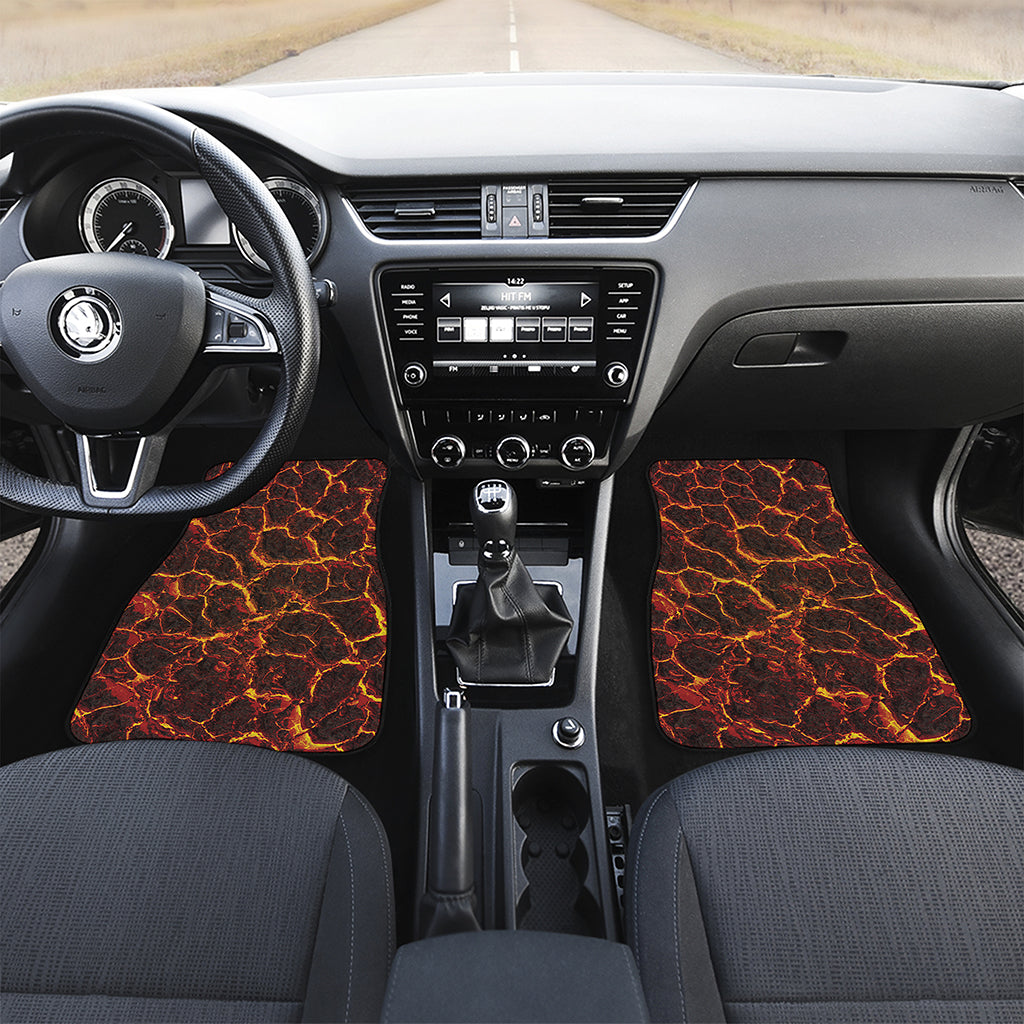 Molten Lava Print Front Car Floor Mats