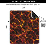 Molten Lava Print Futon Protector