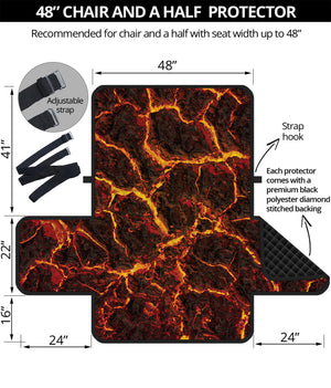 Molten Lava Print Half Sofa Protector