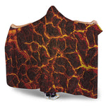 Molten Lava Print Hooded Blanket