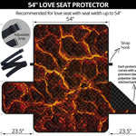 Molten Lava Print Loveseat Protector