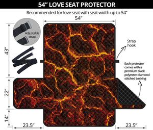 Molten Lava Print Loveseat Protector