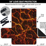 Molten Lava Print Loveseat Protector