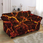 Molten Lava Print Loveseat Slipcover