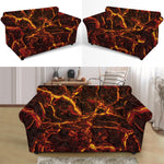 Molten Lava Print Loveseat Slipcover