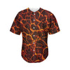 Molten Lava Print Men's Baseball Jersey