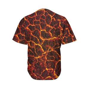 Molten Lava Print Men's Baseball Jersey