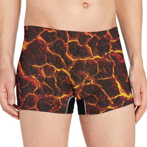 Molten Lava Print Men's Boxer Briefs