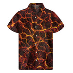 Molten Lava Print Men's Short Sleeve Shirt