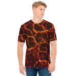 Molten Lava Print Men's T-Shirt