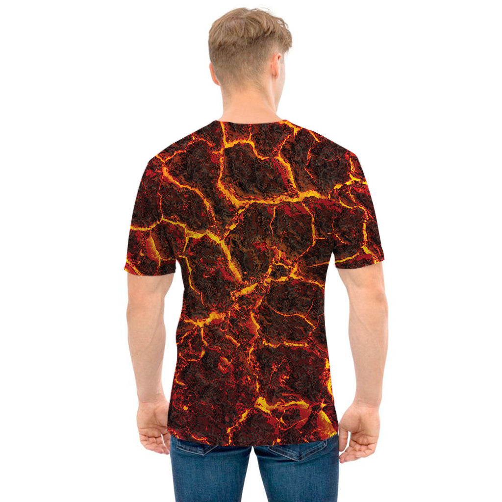 Molten Lava Print Men's T-Shirt