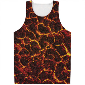 Molten Lava Print Men's Tank Top