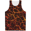 Molten Lava Print Men's Tank Top