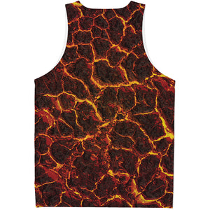 Molten Lava Print Men's Tank Top