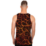 Molten Lava Print Men's Tank Top