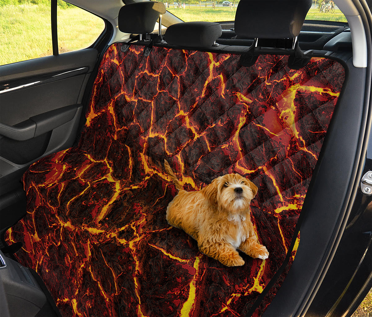 Molten Lava Print Pet Car Back Seat Cover