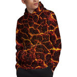 Molten Lava Print Pullover Hoodie