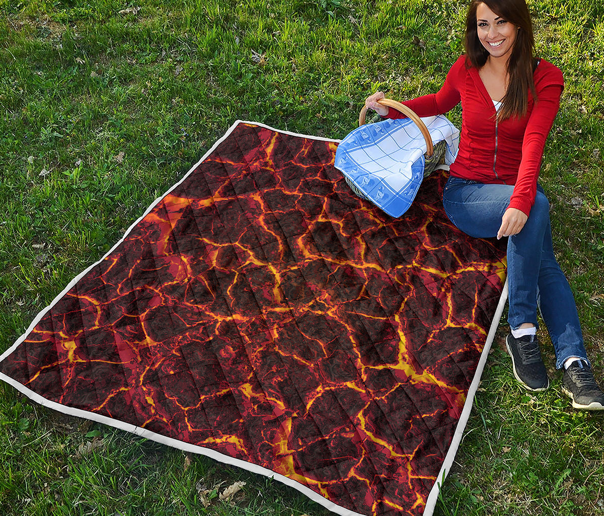 Molten Lava Print Quilt