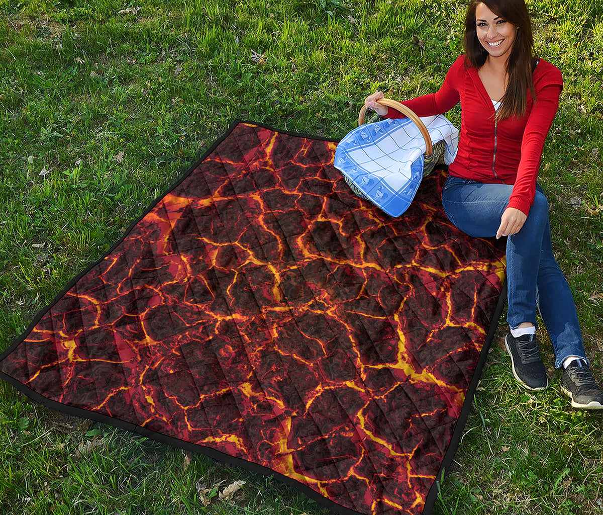 Molten Lava Print Quilt