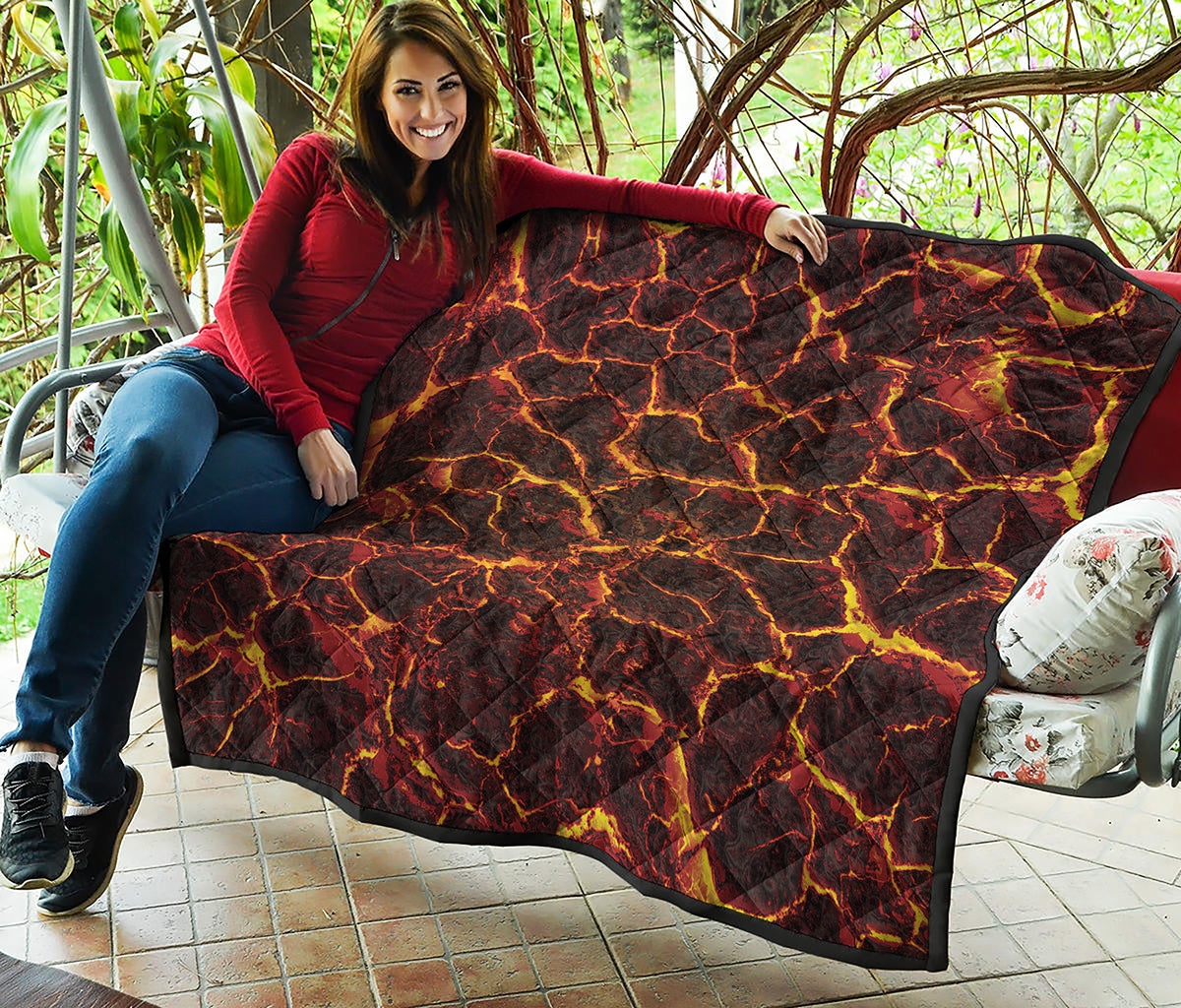 Molten Lava Print Quilt