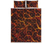 Molten Lava Print Quilt Bed Set