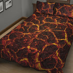 Molten Lava Print Quilt Bed Set