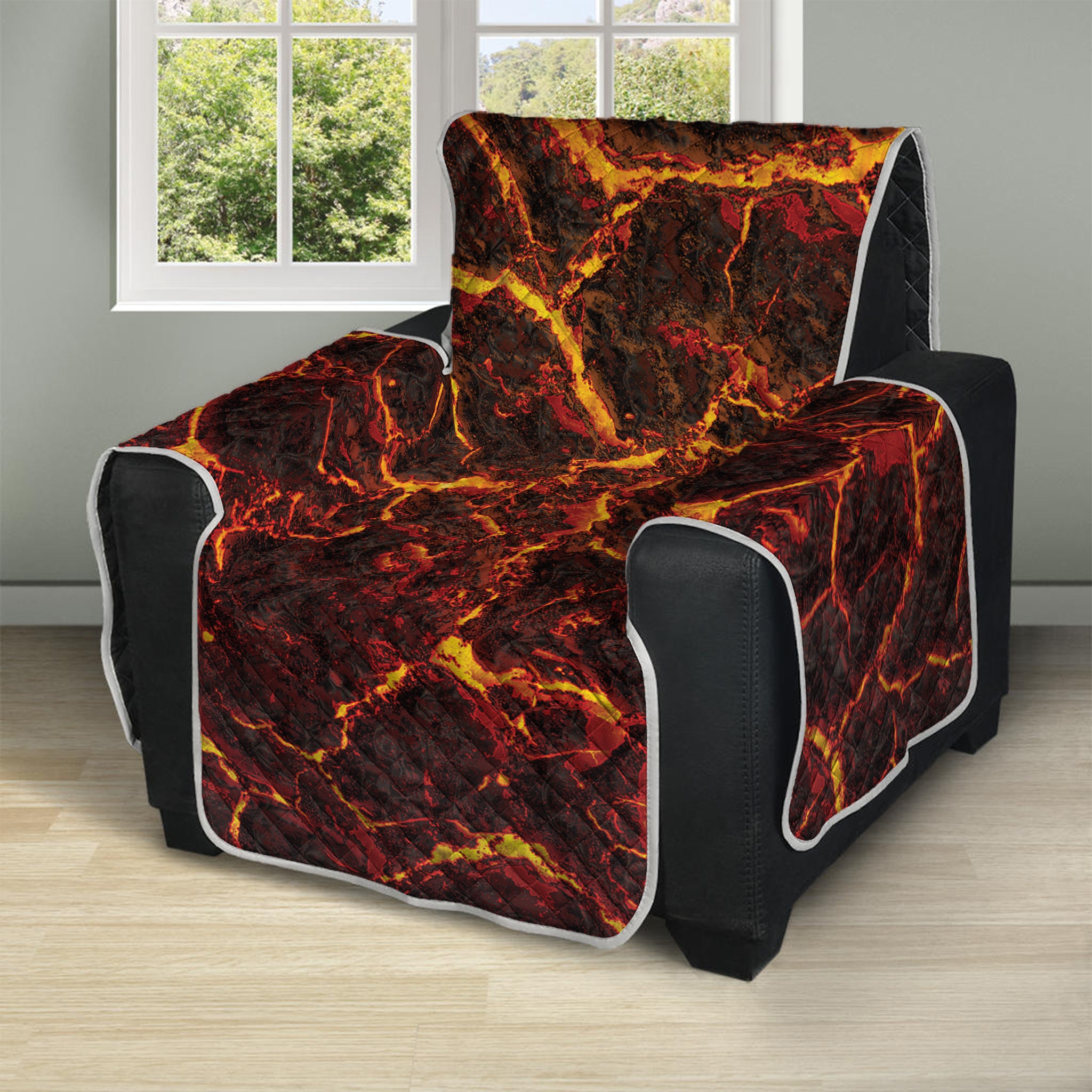 Molten Lava Print Recliner Protector