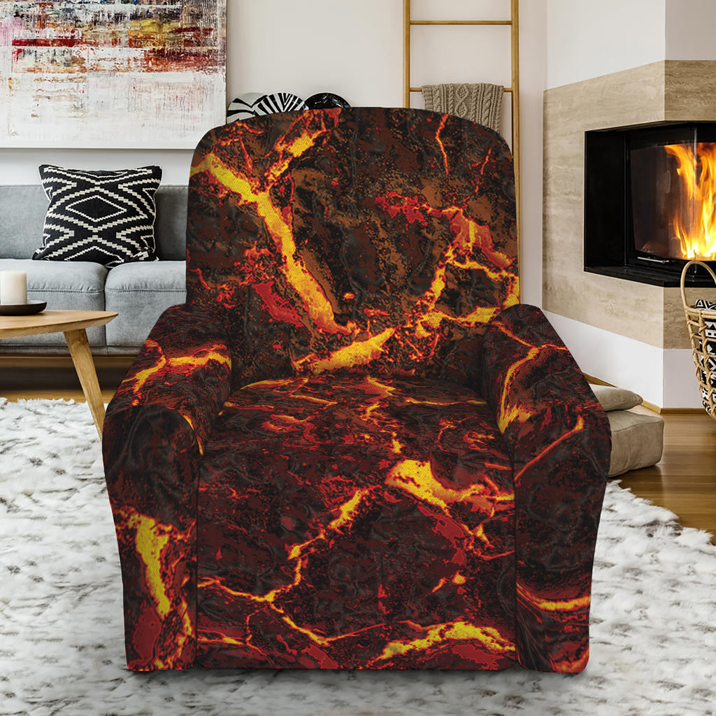 Molten Lava Print Recliner Slipcover