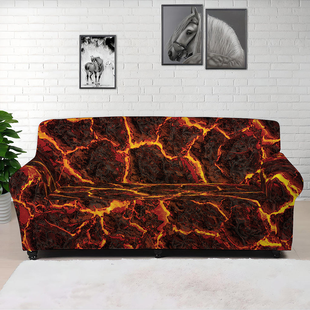 Molten Lava Print Sofa Cover