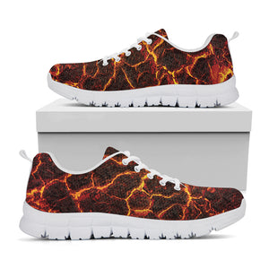 Molten Lava Print White Sneakers