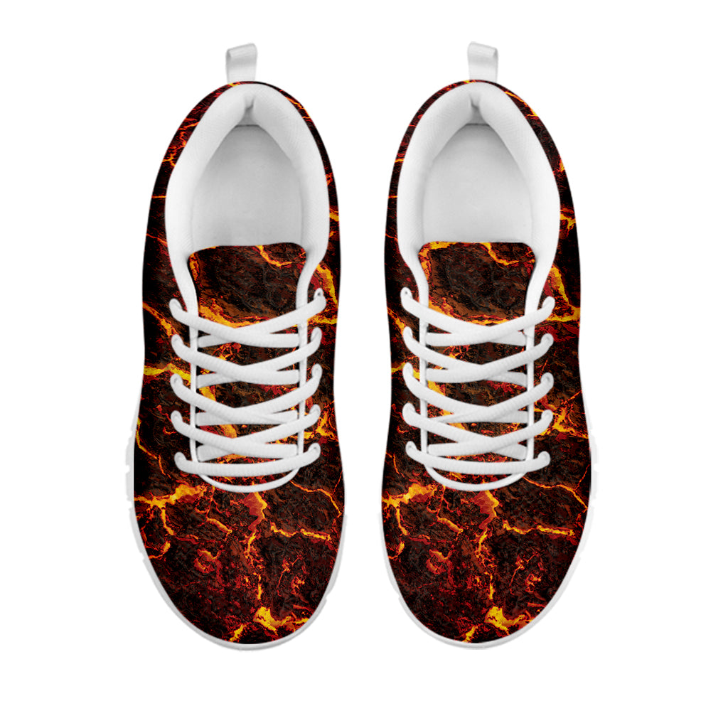 Molten Lava Print White Sneakers