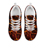 Molten Lava Print White Sneakers