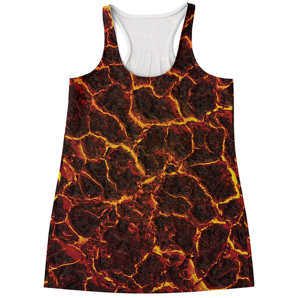 Molten Lava Print Women's Racerback Tank Top