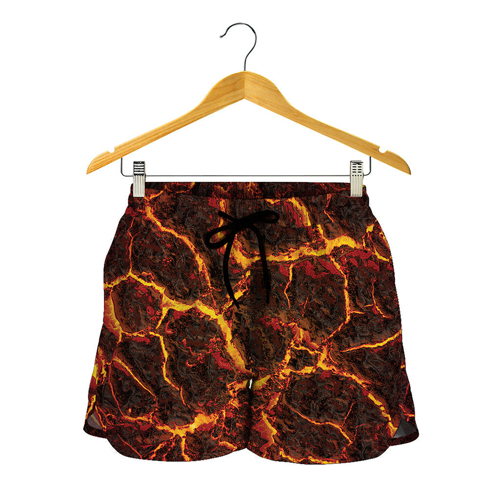 Molten Lava Print Women's Shorts