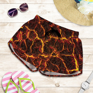 Molten Lava Print Women's Shorts