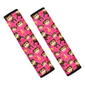 Monkey And Banana Pattern Print Car Seat Belt Covers