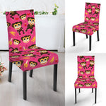 Monkey And Banana Pattern Print Dining Chair Slipcover