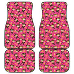Monkey And Banana Pattern Print Front and Back Car Floor Mats