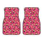 Monkey And Banana Pattern Print Front Car Floor Mats