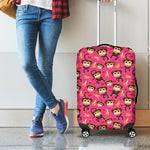 Monkey And Banana Pattern Print Luggage Cover