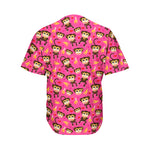 Monkey And Banana Pattern Print Men's Baseball Jersey