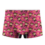 Monkey And Banana Pattern Print Men's Boxer Briefs