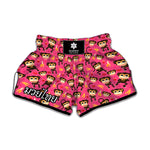 Monkey And Banana Pattern Print Muay Thai Boxing Shorts