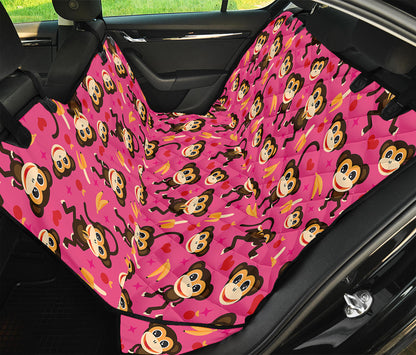 Monkey And Banana Pattern Print Pet Car Back Seat Cover