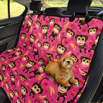 Monkey And Banana Pattern Print Pet Car Back Seat Cover