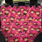 Monkey And Banana Pattern Print Pet Car Back Seat Cover