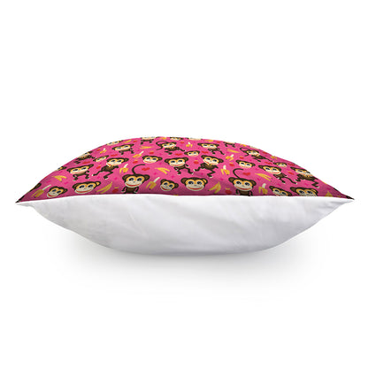 Monkey And Banana Pattern Print Pillow Cover