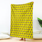 Monkey Emoji Pattern Print Blanket