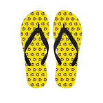 Monkey Emoji Pattern Print Flip Flops